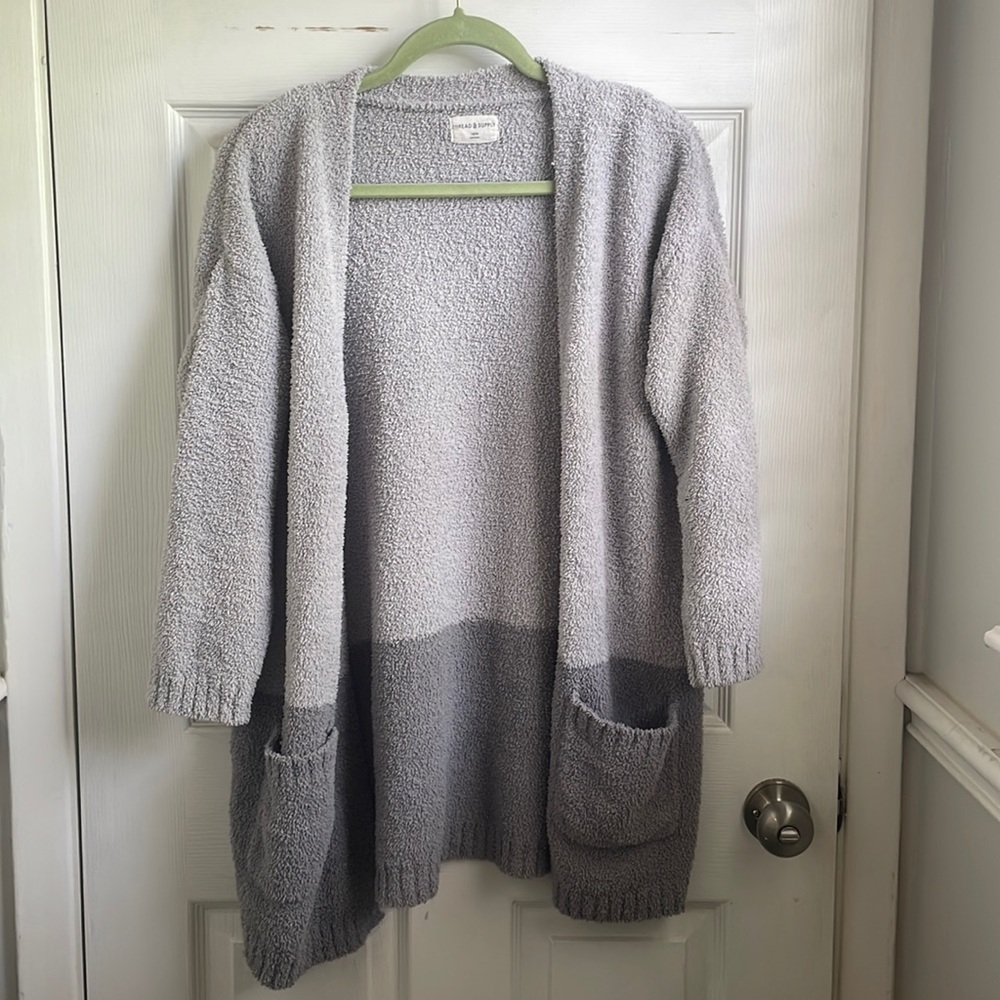 Thread & Supply two tone gray cardigan